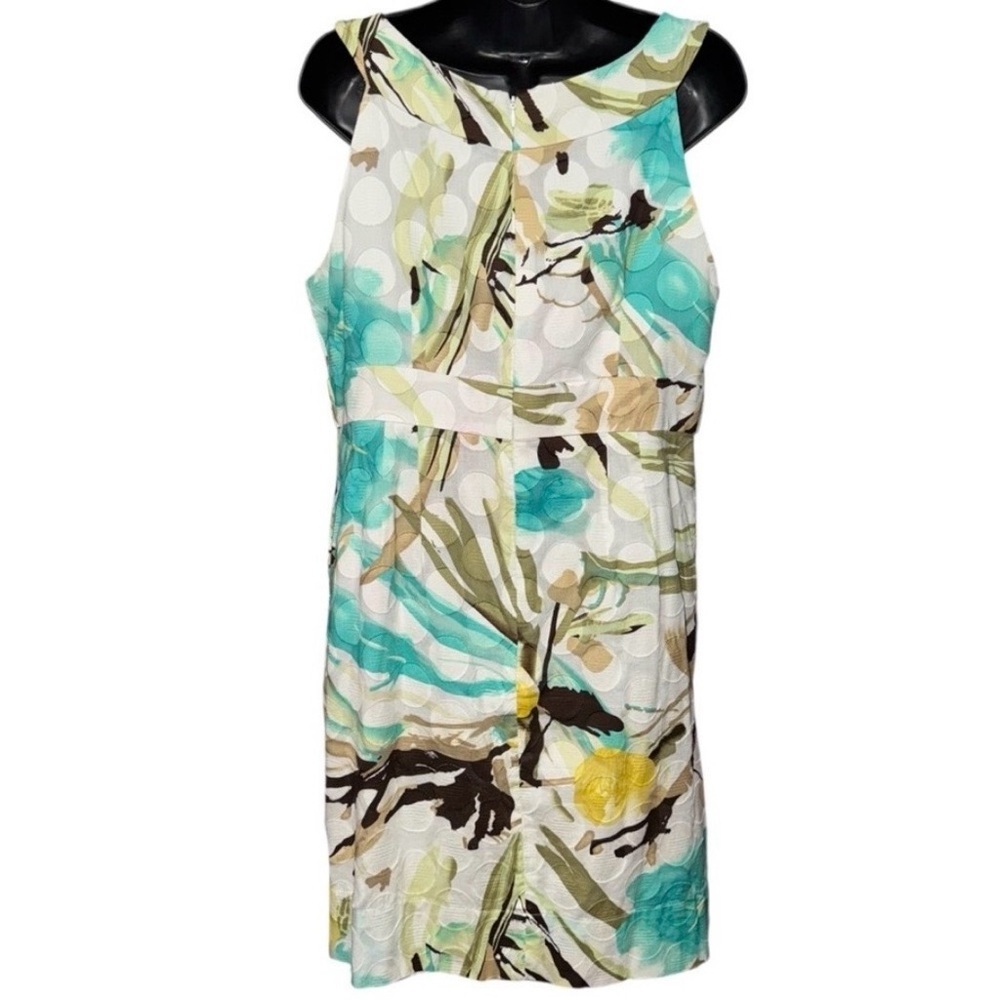 Signature Robbie Bee Floral Dress Size 12 Sheath Career Spring Summer - Picture 3 of 5